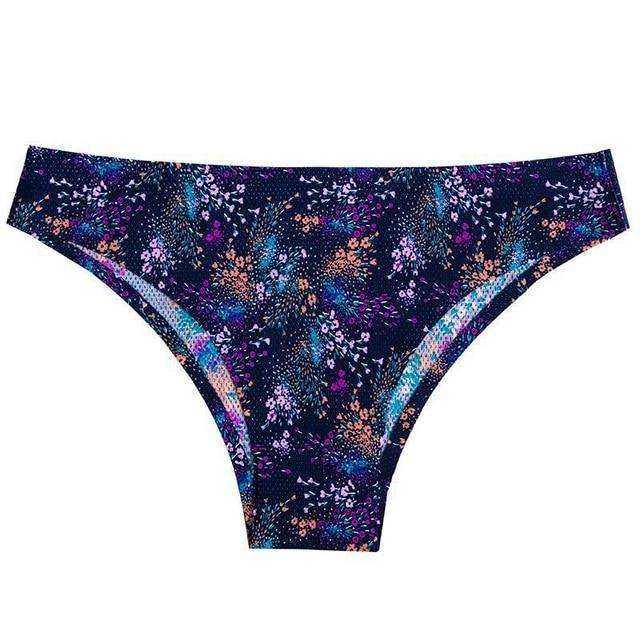 Sexy Seamless Flowers Print Slip Breathable Underwear For Women - AWAKENING AESTHETICS