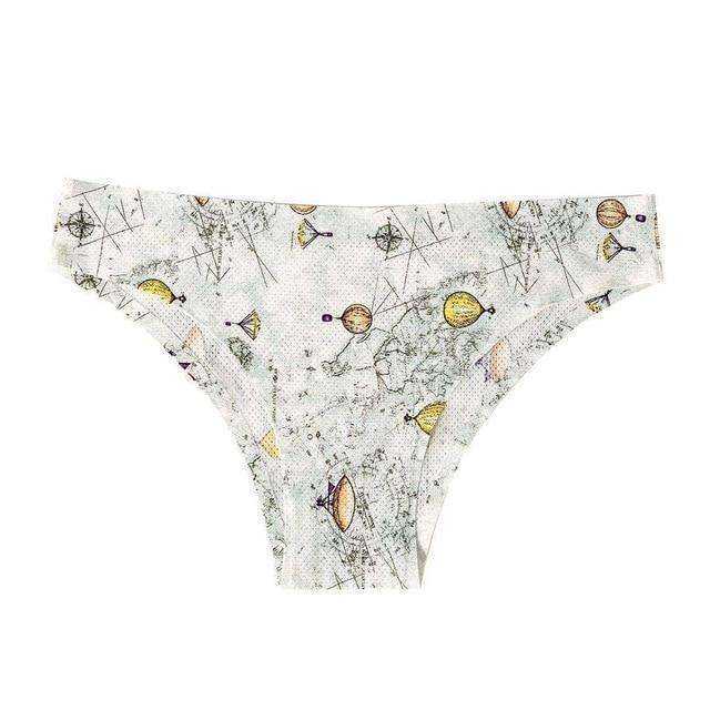 Sexy Seamless Flowers Print Slip Breathable Underwear For Women - AWAKENING AESTHETICS