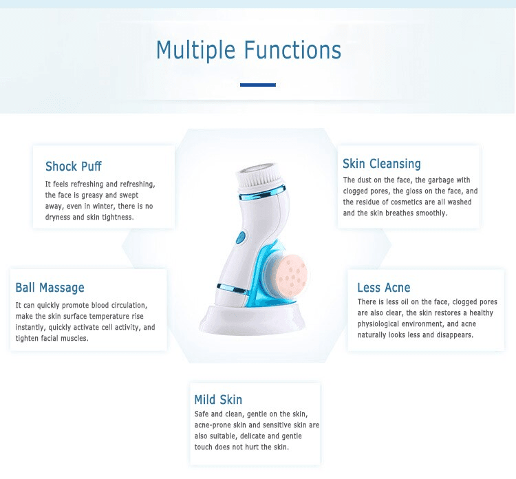 5 in 1 Electric Facial Cleanser Brush Face Cleaning Machine