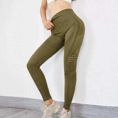 New High Waist Peach Hip Elastic Leggings