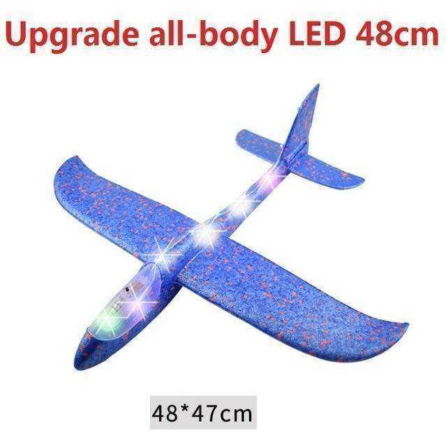LED Hand Throwing Airplane Glider