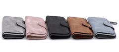 New Women Long Coin Purse Scrub Leather Wallet