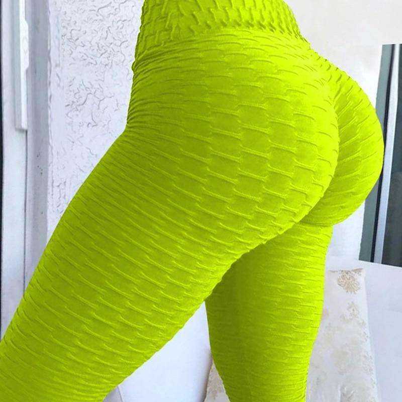 Women Standard Fold Push Up Ankle-Length Breathable Fitness Leggings