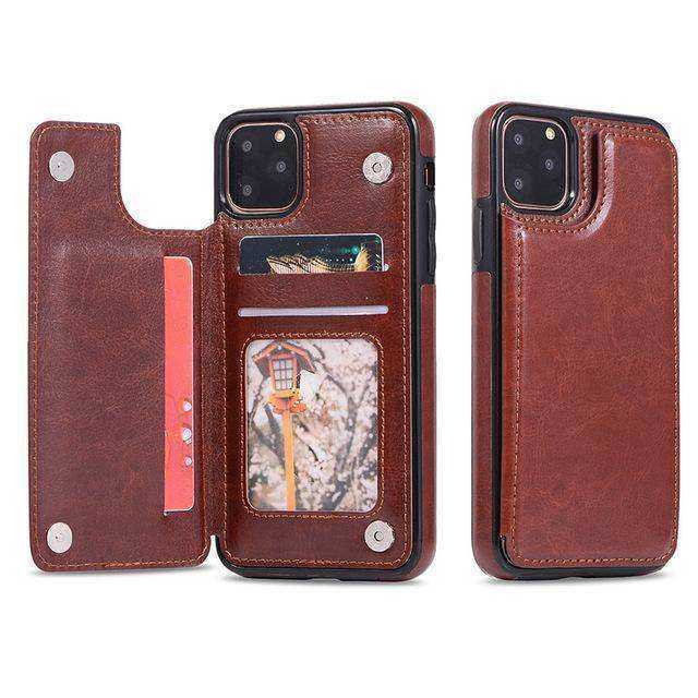 Wallet Leather Cell Phone Case for IPhone 11 Pro Max 6S 6 7 8 Plus XS Max XR Case Cover Retro Flip