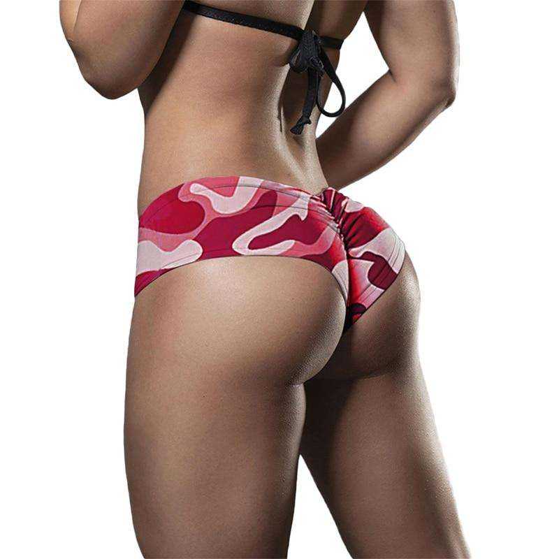Women Elastic Breathable Sexy Skinny Wear Camouflage Push Up Gym Fitness Yoga Shorts Pants - AWAKENING AESTHETICS