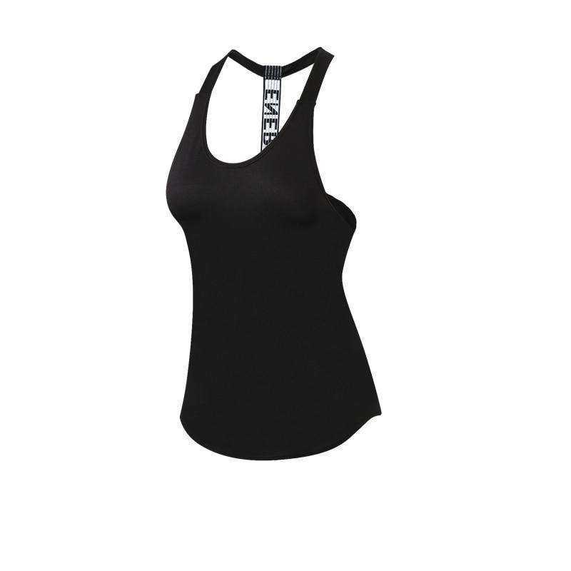Women T - Backless Loose Sleeveless Sports Yoga Fitness Workout Crop Tops Shirts - AWAKENING AESTHETICS