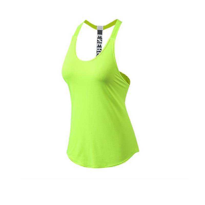 Women T - Backless Loose Sleeveless Sports Yoga Fitness Workout Crop Tops Shirts - AWAKENING AESTHETICS