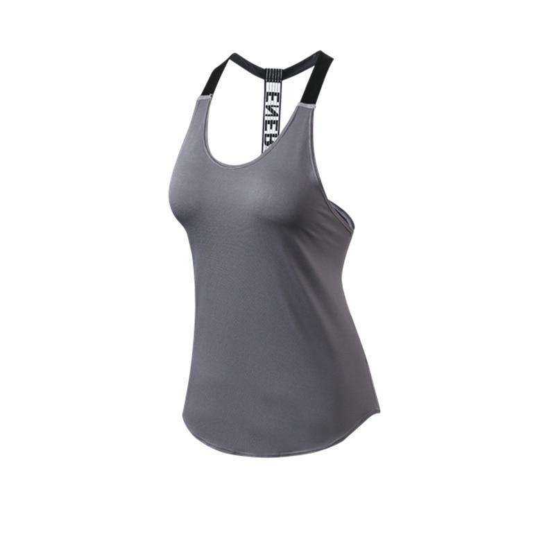 Women T - Backless Loose Sleeveless Sports Yoga Fitness Workout Crop Tops Shirts - AWAKENING AESTHETICS