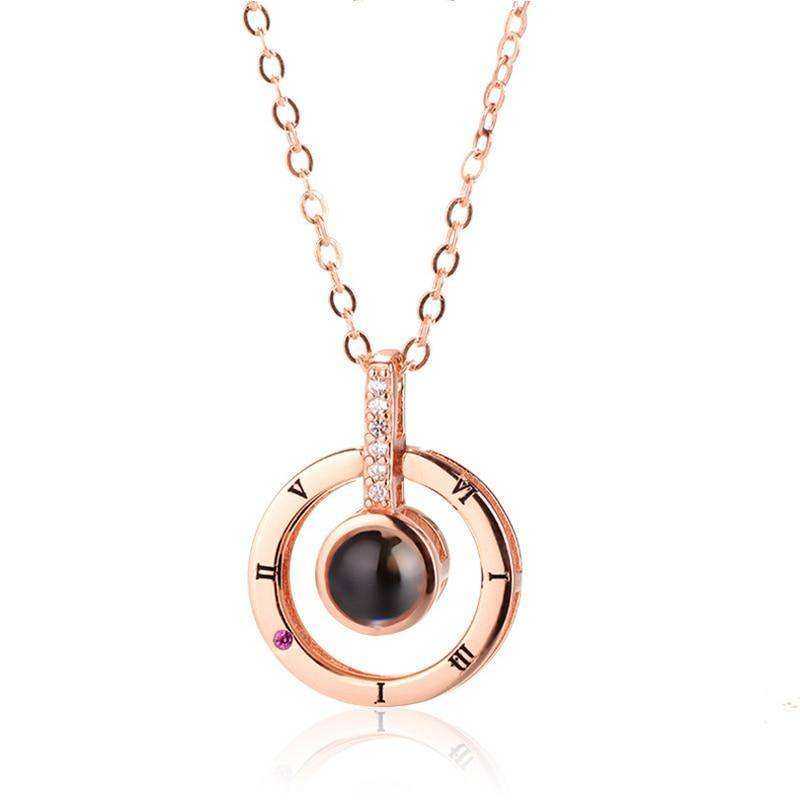 I Love You Necklace 100 Languages Projection Pendant
