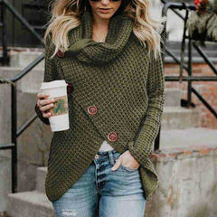 Women Turtleneck Knited Autumn Winter Oversize Loose Sweater