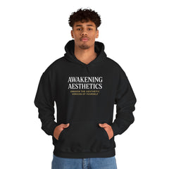 Awakening Aesthetics Gym Hoodie for Men & Women | Athletic Pullover with Kangaroo Pocket | 50/50 Cotton-Poly Blend | Comfortable, Stylish & Ethically Made | Unisex Classic Fit