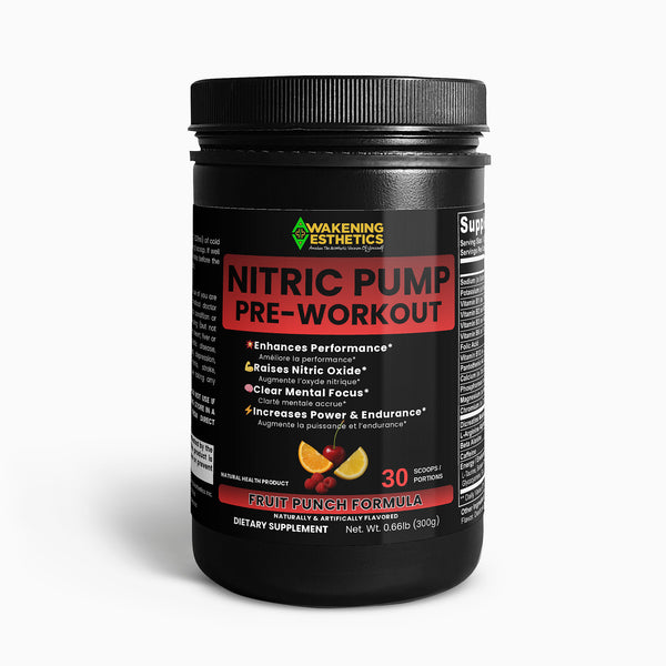 Nitric Pump Pre-Workout Powder Fruit Punch | Awakening Aesthetics