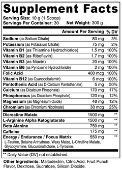 Nitric Pump Pre-Workout Powder Fruit Punch | Awakening Aesthetics