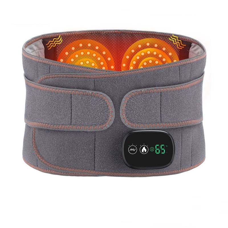 New 2023 Dual Infrared Light Heating Massage Decompression Waist Belt With Digital Display