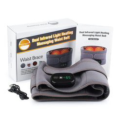 New 2023 Dual Infrared Light Heating Massage Decompression Waist Belt With Digital Display