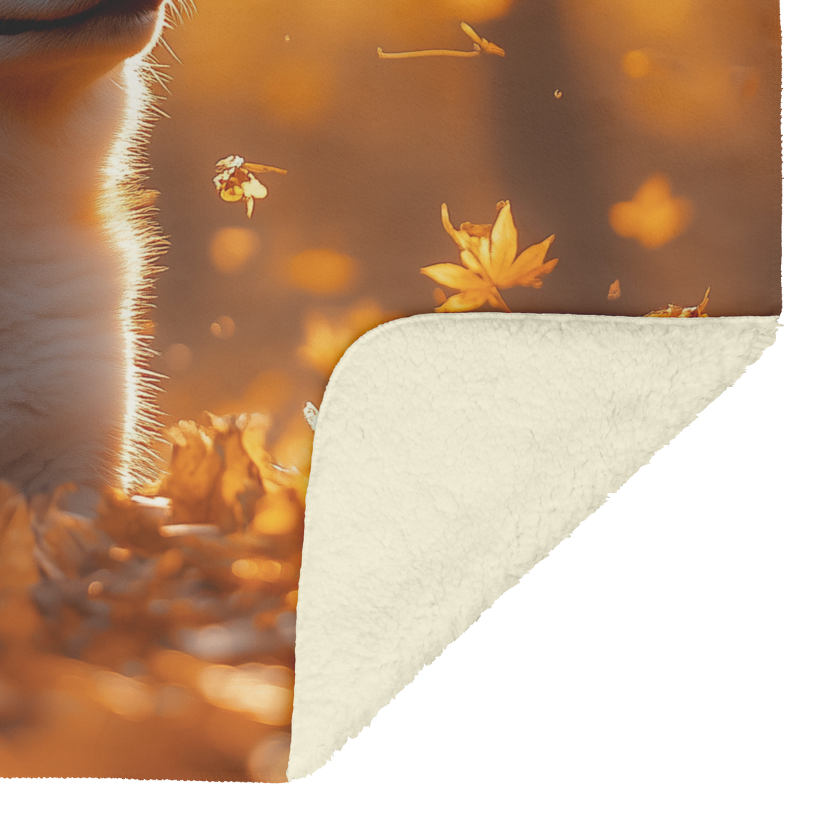 Akita_Puppy_Playing_in_Glowing_Autumn_Fo_H_Blanket_Sherpa_Mockup.png