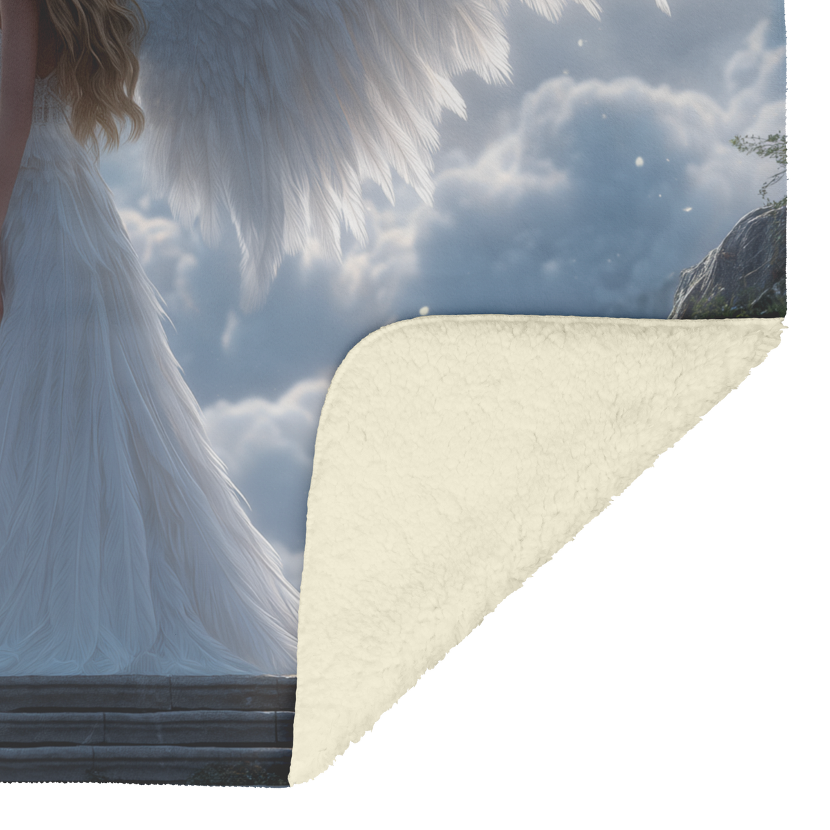 Angel_With_Open_Wings_At_Top_Of_Sky_Stai_H_Blanket_Sherpa_Mockup.png