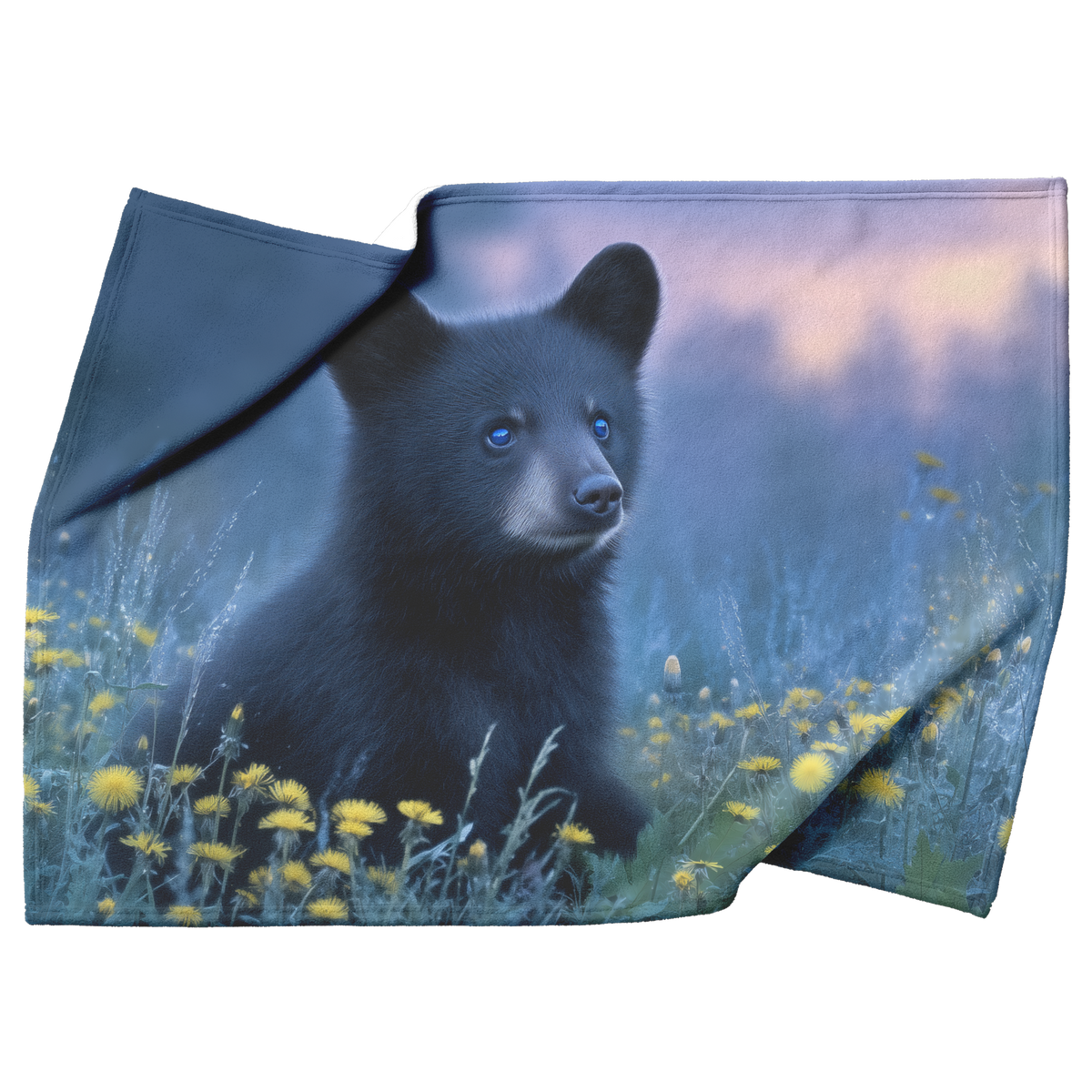 Baby_Bear_With_Blue_Eyes_Sitting_In_Glow_H_Blanket_Top_Bottom_Folds_Mockup.png