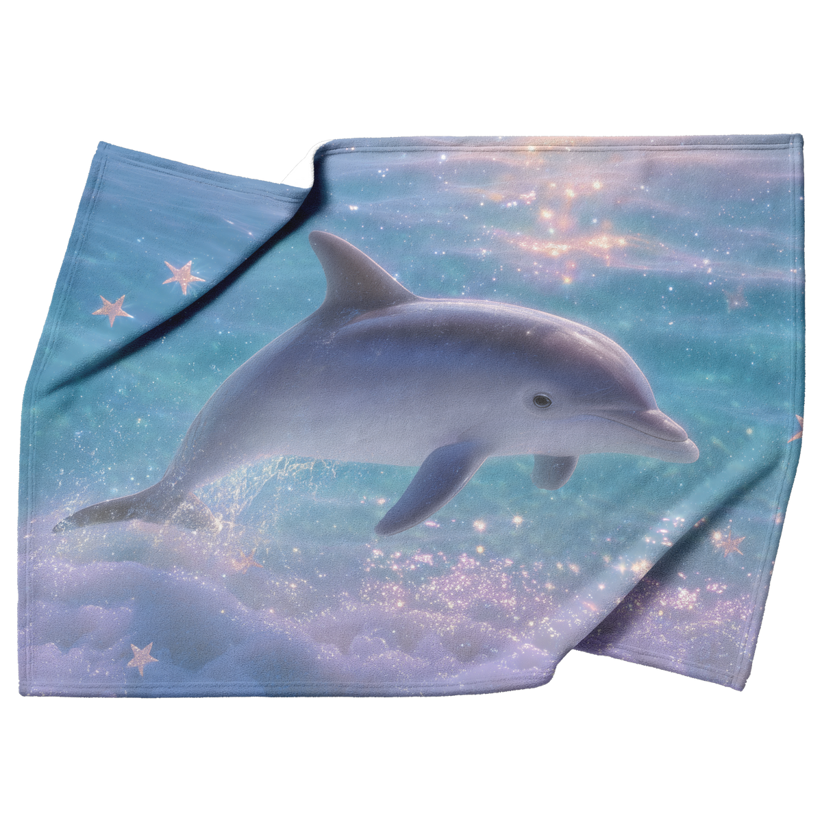 Baby_Dolphin_In_Pastel_Waters_Surrounded_H_Blanket_Top_Bottom_Folds_Mockup.png