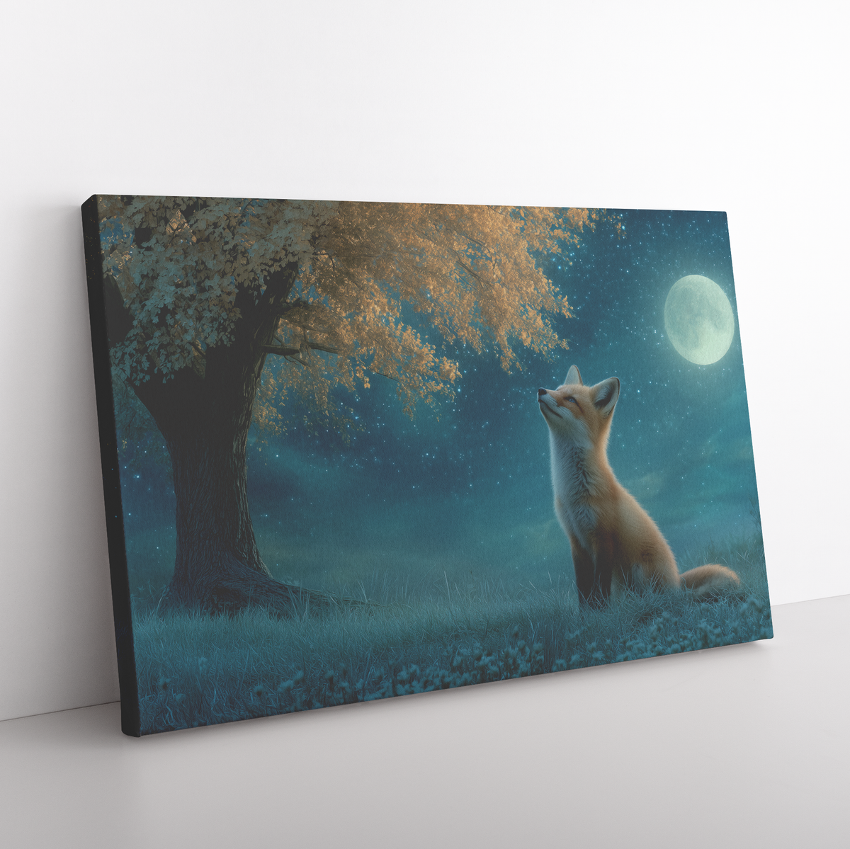 Baby_Fox_Howling_at_Moon_Under_Glowing_S_H_Rectangle_Angle_Floor_Mockup.png_15524237
