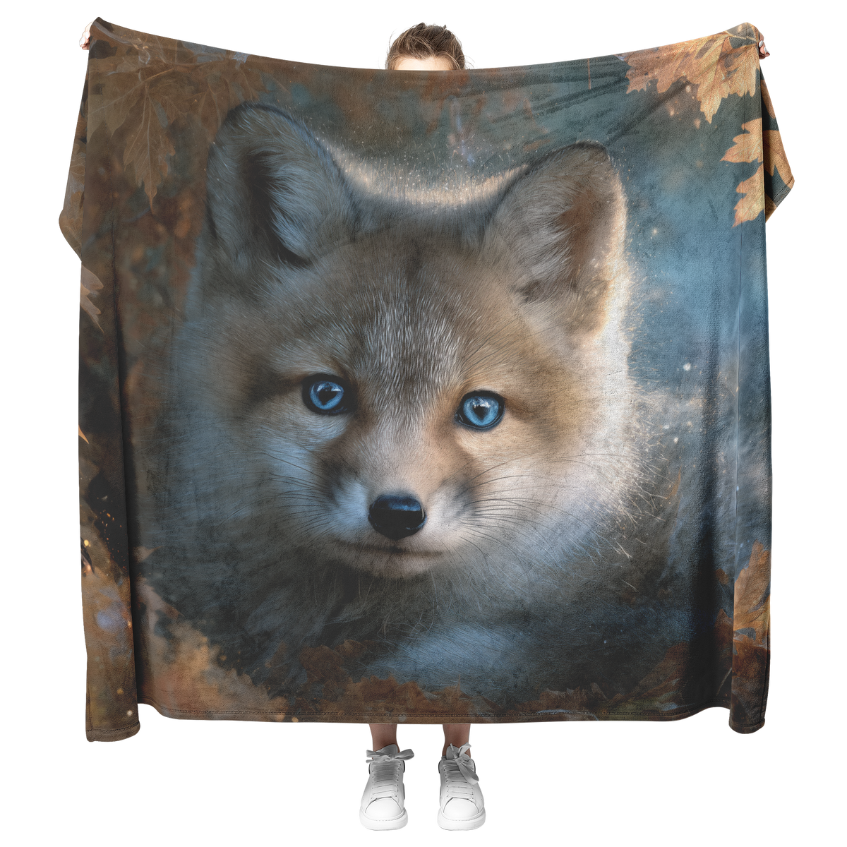 Baby_Fox_With_Sparkling_Blue_Eyes_Curled_H_Blanket_Model_Mockup.png