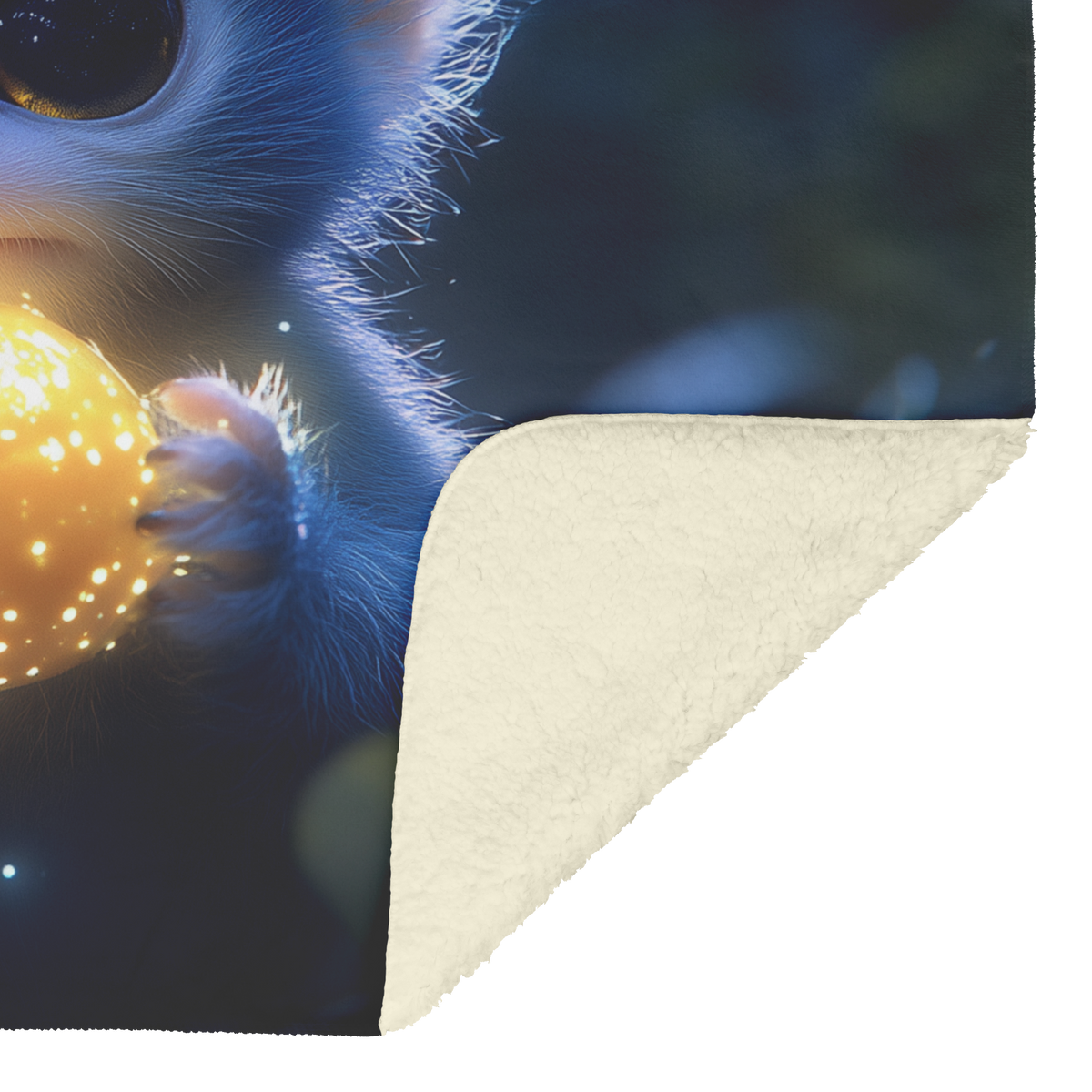 Baby_Marmoset_Holding_Glowing_Fruit_in_B_H_Blanket_Sherpa_Mockup.png