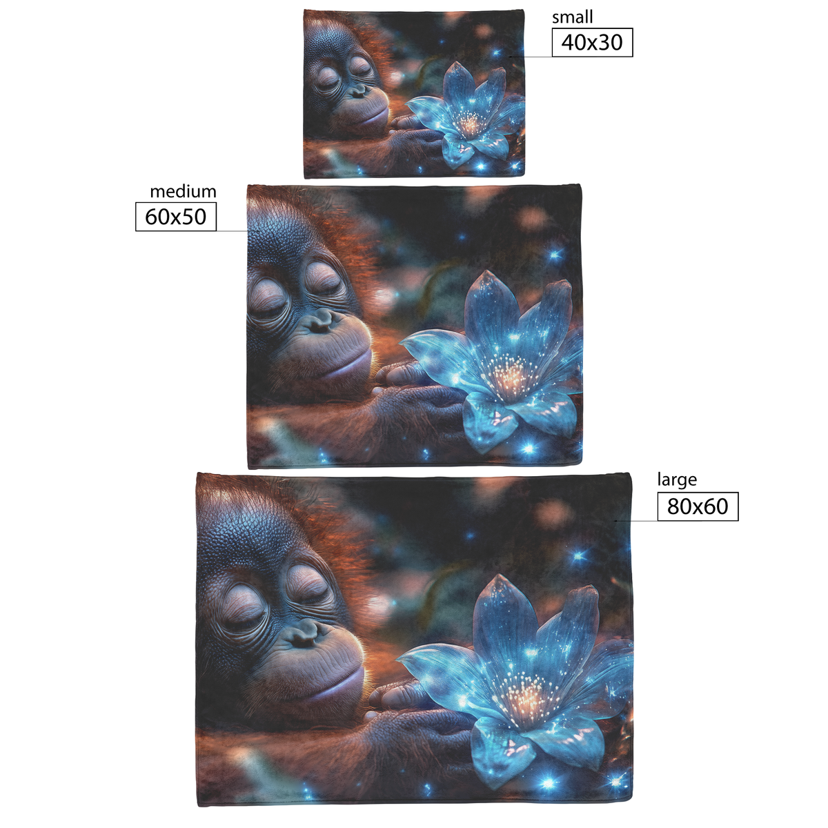 Baby_Orangutan_Holding_Glowing_Flower_in_H_Blanket_Size_Options_Mockup.png