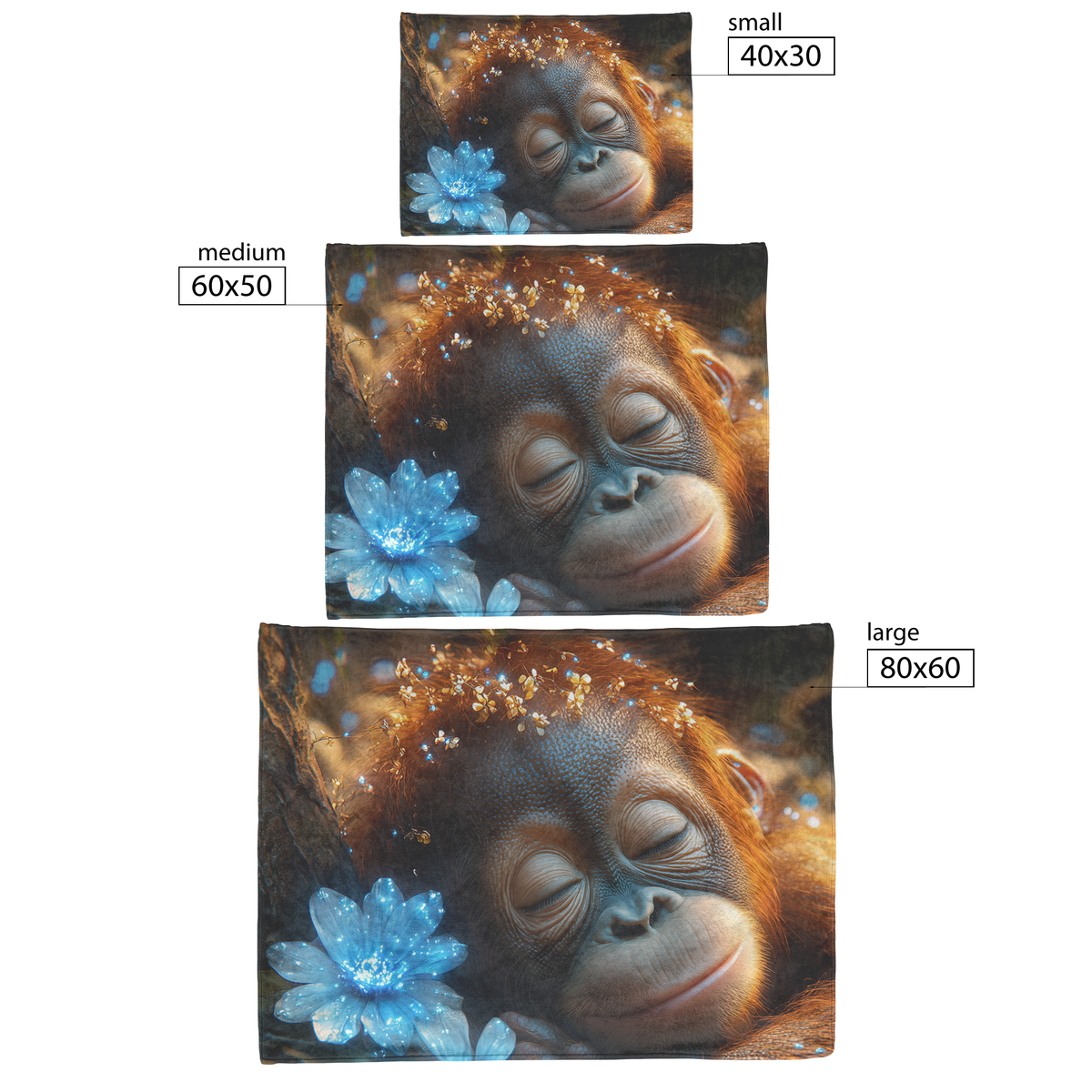Baby_Orangutan_Holding_Glowing_Flower_in_H_Blanket_Size_Options_Mockup.png