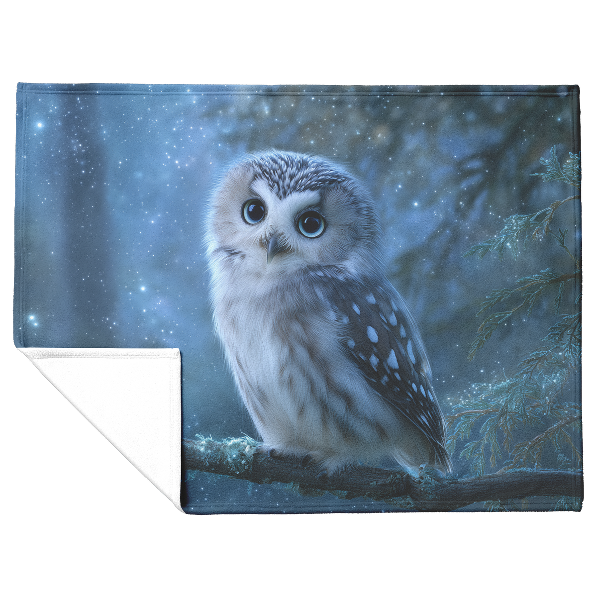 Baby_Owl_With_Sparkling_Blue_Eyes_Perche_H_Blanket_Flat_Fold_Mockup.png
