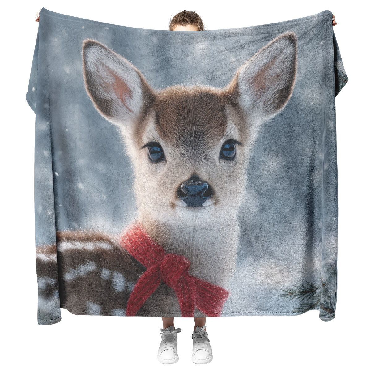 Baby_Reindeer_With_Blue_Eyes_Wearing_Red_H_Blanket_Model_Mockup.png