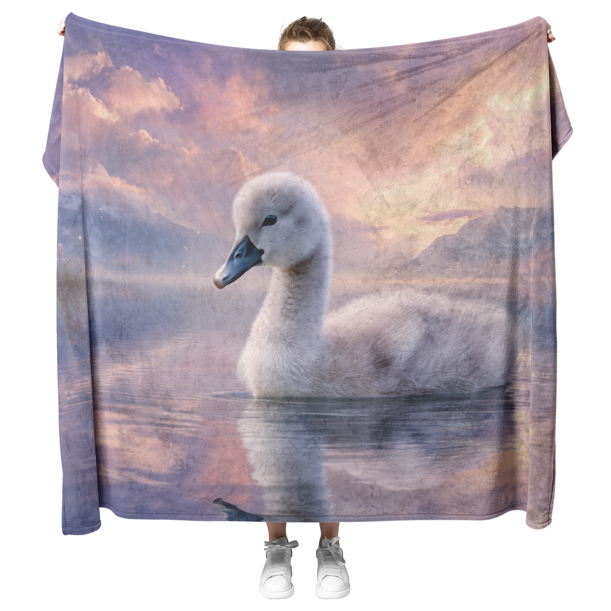 Baby_Swan_With_Blue_Eyes_Floating_On_Cry_H_Blanket_Model_Mockup.png_15279994