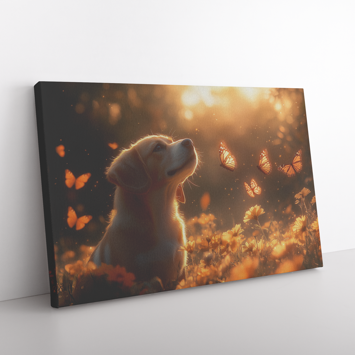 Beagle_Sniffing_Flowers_in_a_Glowing_Fie_H_Rectangle_Angle_Floor_Mockup.png