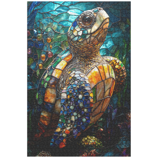 Beautiful_Sea_Turtle_Swimming_in_Stained_1014pc_V_Main_Mockup.png
