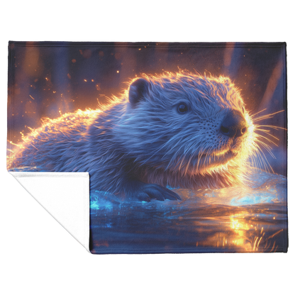 Beaver_Swimming_in_Glowing_Icy_Water_Und_H_Blanket_Flat_Fold_Mockup.png