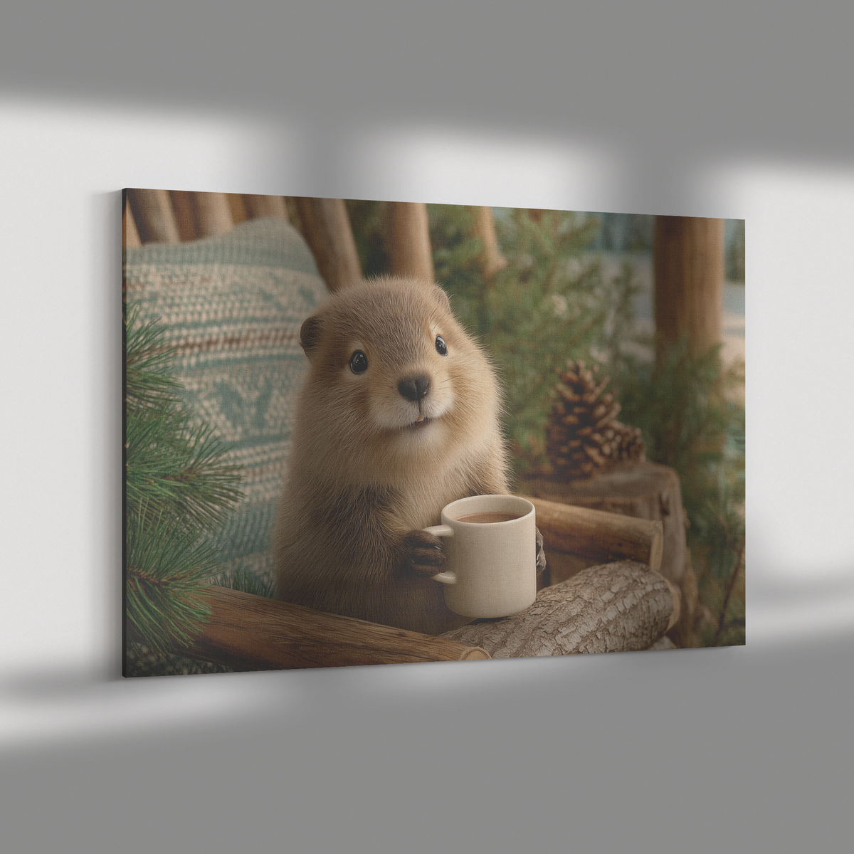 Beaver_with_Tiny_Cocoa_Mug_Sitting_in_Pi_H_Rectangle_Dramatic_Shadow_Mockup.png_15487709