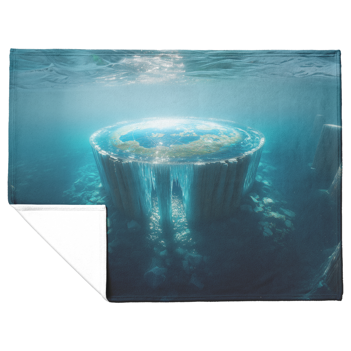 Biblical_Flat_Earth_With_Gleasons_Map_Ic_H_Blanket_Flat_Fold_Mockup.png