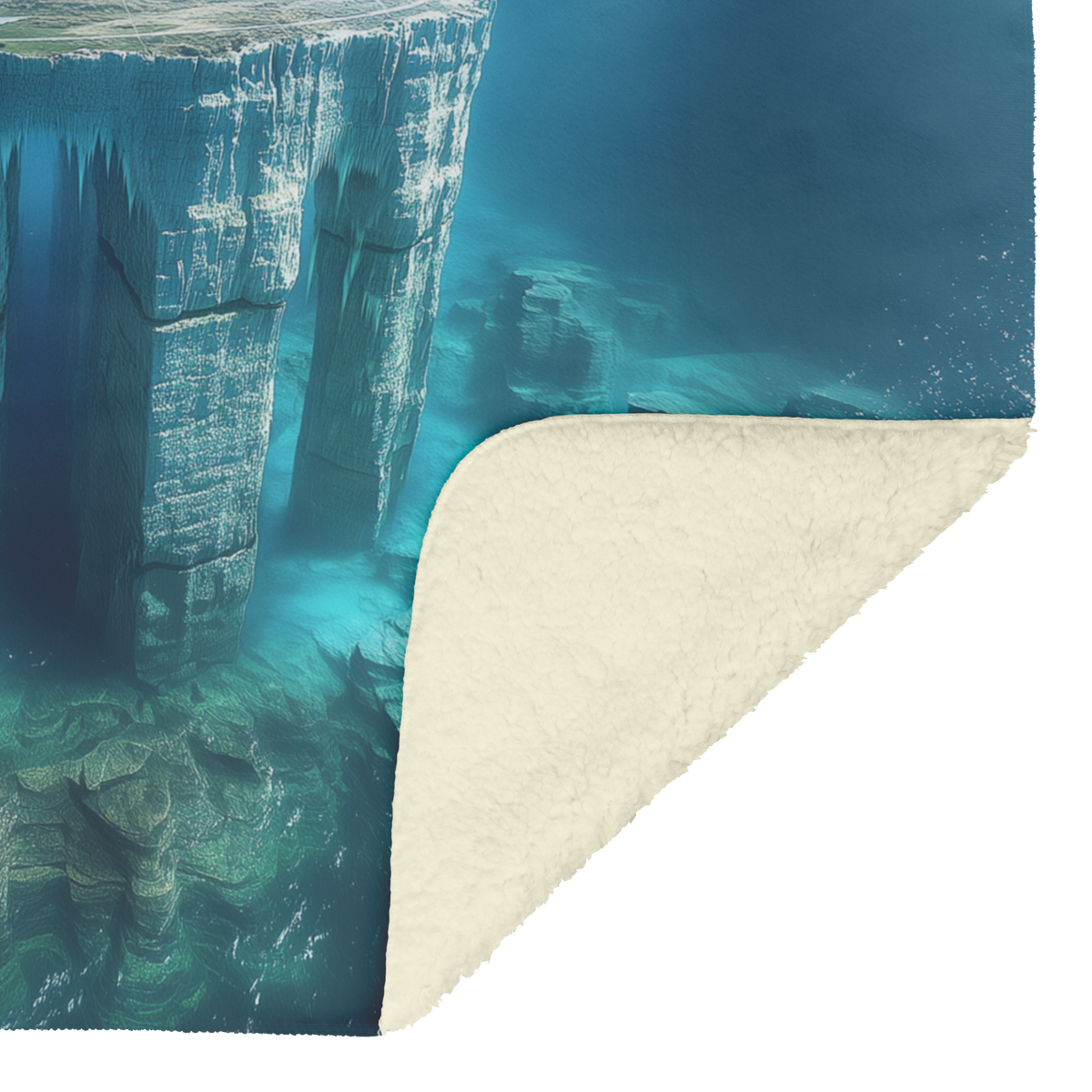 Biblical_Flat_Earth_With_Gleasons_Map_Ic_H_Blanket_Sherpa_Mockup.png