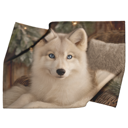 Blue_Eyed_Snow_Fox_Resting_On_Cozy_Chair_H_Blanket_Top_Bottom_Folds_Mockup.png