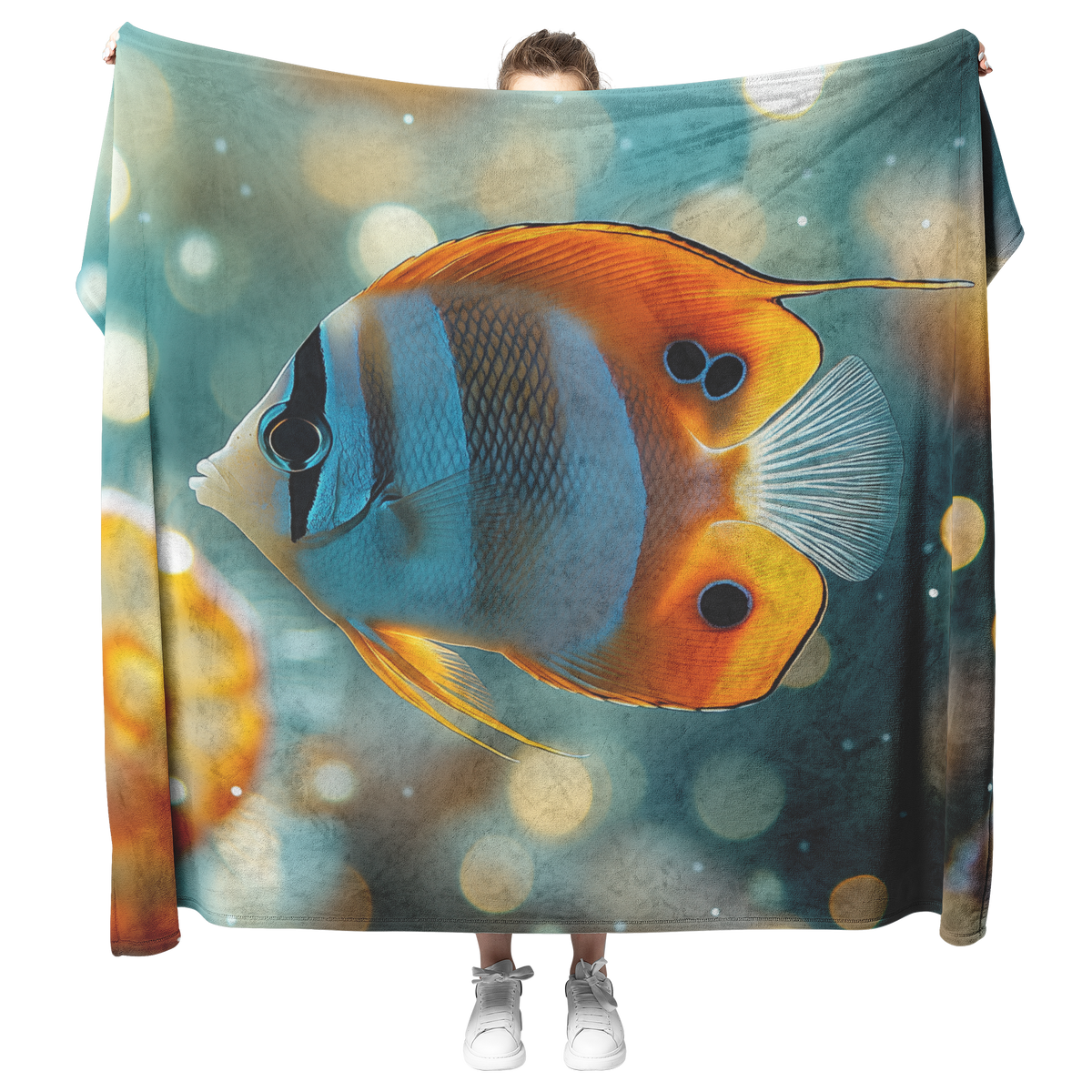Butterflyfish_Swimming_Beneath_Glowing_J_H_Blanket_Model_Mockup.png