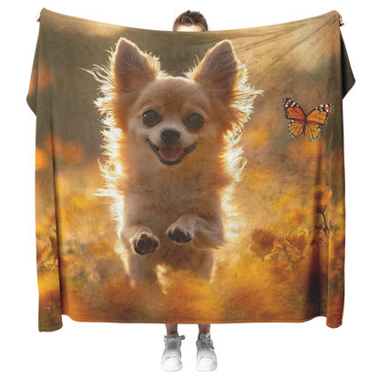 Chihuahua_in_Wildflower_Field_with_Butte_H_Blanket_Model_Mockup.png