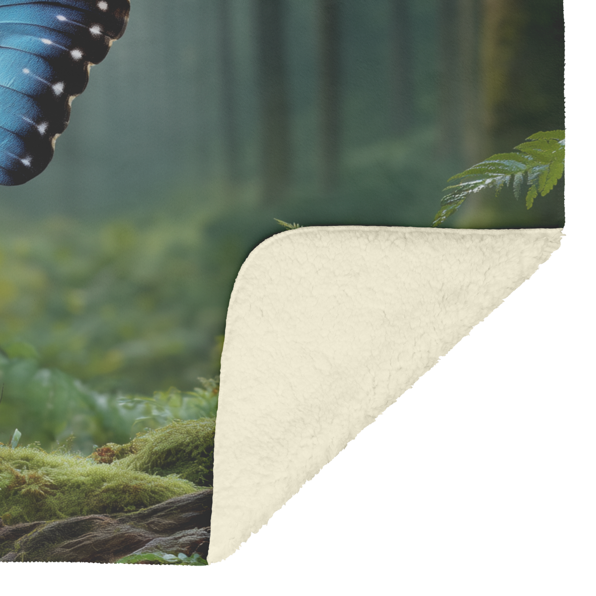 Close_Up_Morpho_Butterfly_With_Light_Ref_H_Blanket_Sherpa_Mockup.png