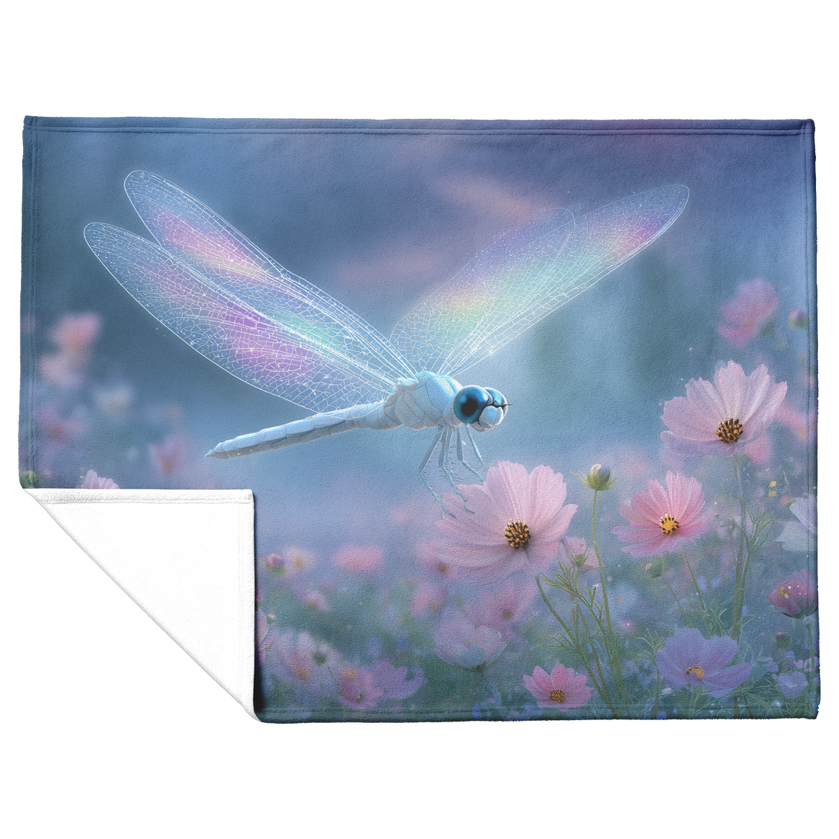 Cute_Dragonfly_With_Sparkly_Blue_Eyes_An_H_Blanket_Flat_Fold_Mockup.png