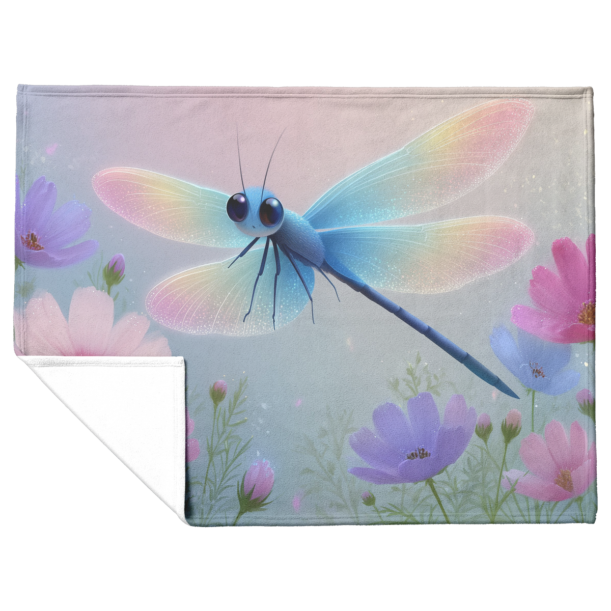 Cute_Dragonfly_With_Sparkly_Blue_Eyes_An_H_Blanket_Flat_Fold_Mockup.png