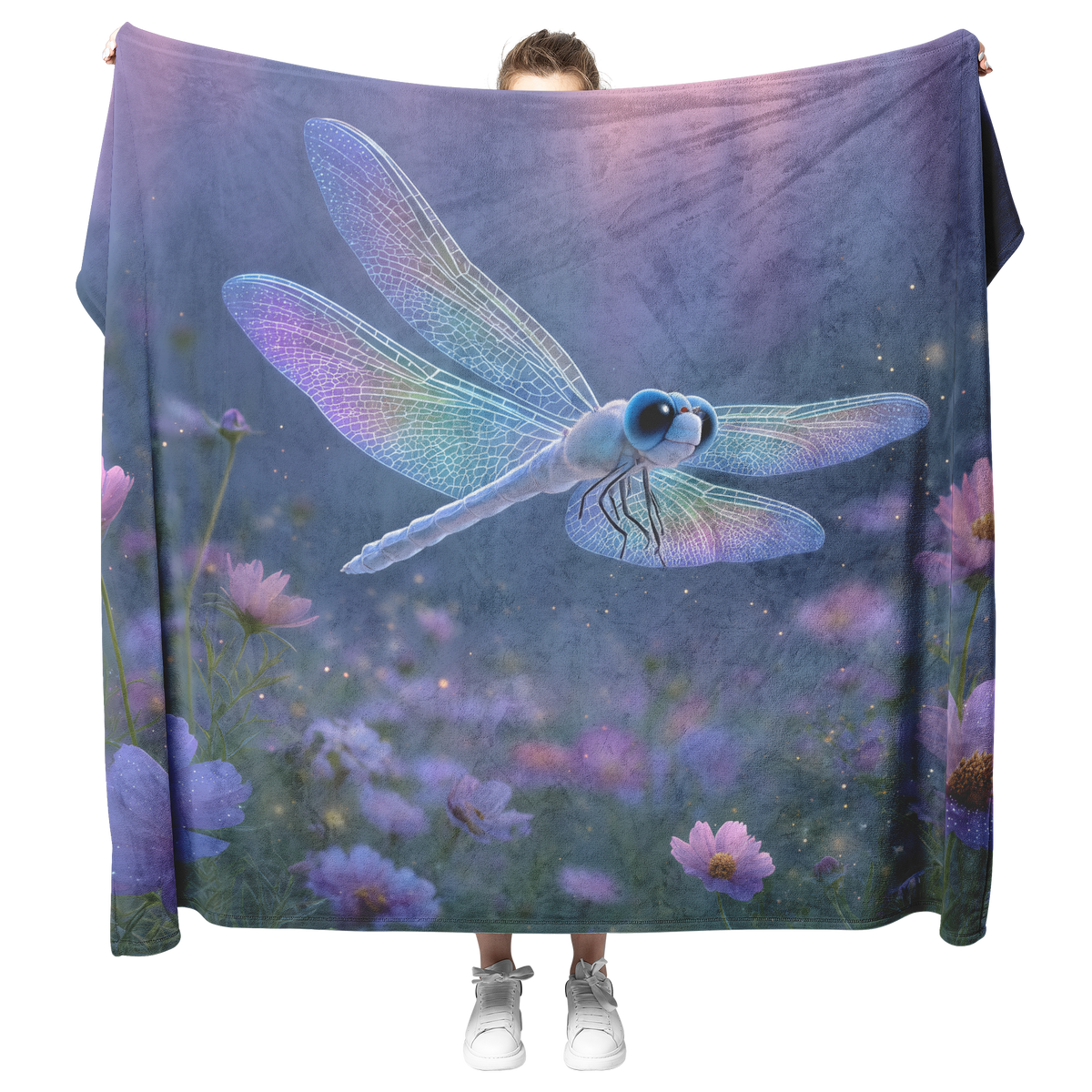 Cute_Dragonfly_With_Sparkly_Blue_Eyes_An_H_Blanket_Model_Mockup.png