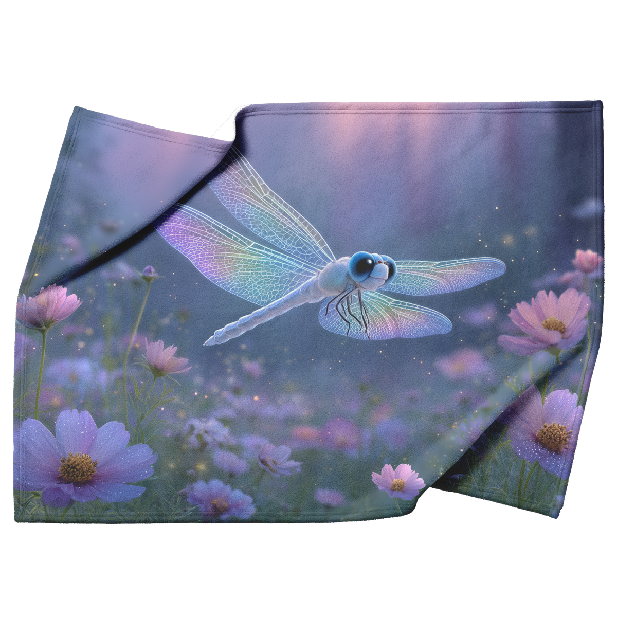 Cute_Dragonfly_With_Sparkly_Blue_Eyes_An_H_Blanket_Top_Bottom_Folds_Mockup.png