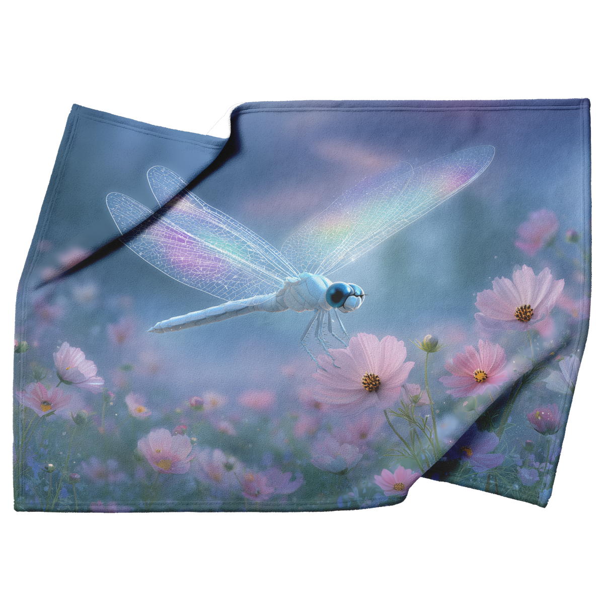 Cute_Dragonfly_With_Sparkly_Blue_Eyes_An_H_Blanket_Top_Bottom_Folds_Mockup.png