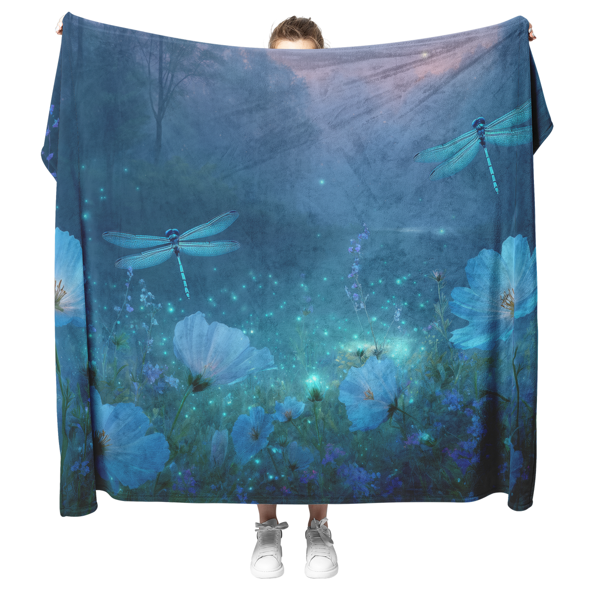 Fantasy_Garden_Scene_With_Tiny_Blue_Eyed_H_Blanket_Model_Mockup.png