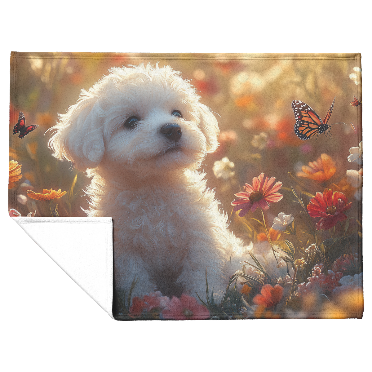 Fluffy_Bichon_Frise_Puppy_Sitting_in_Glo_H_Blanket_Flat_Fold_Mockup.png