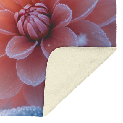 Frosted_Glowing_Dahlias_with_Snowflakes__H_Blanket_Sherpa_Mockup.png