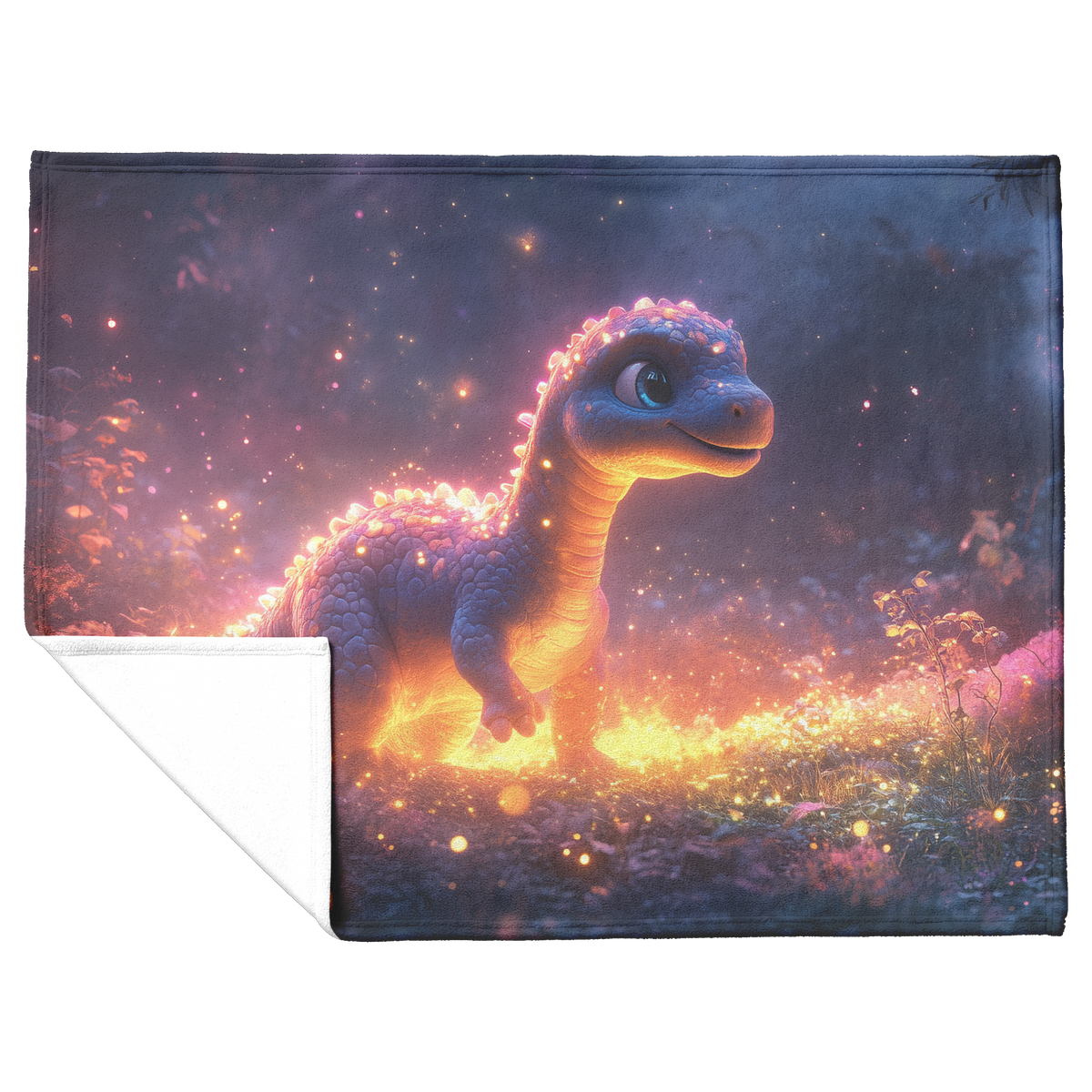 Glowing_Baby_Brachiosaurus_Walking_Under_H_Blanket_Flat_Fold_Mockup.png